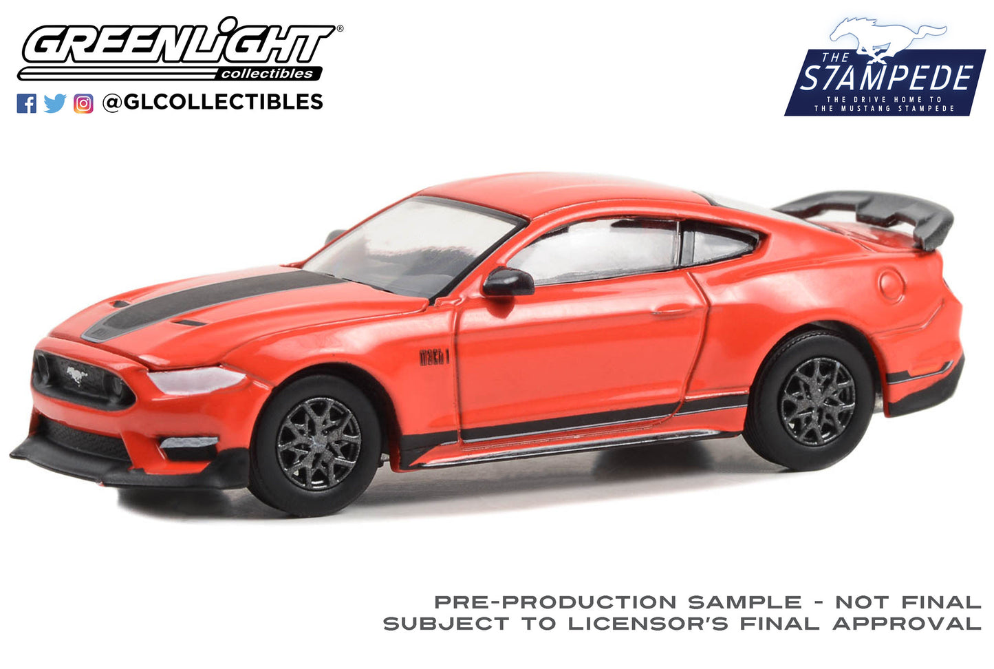GreenLight 1:64 The Drive Home to the Mustang Stampede Series 1 - 2021 Ford Mustang Mach 1 - Race Red 13340-E