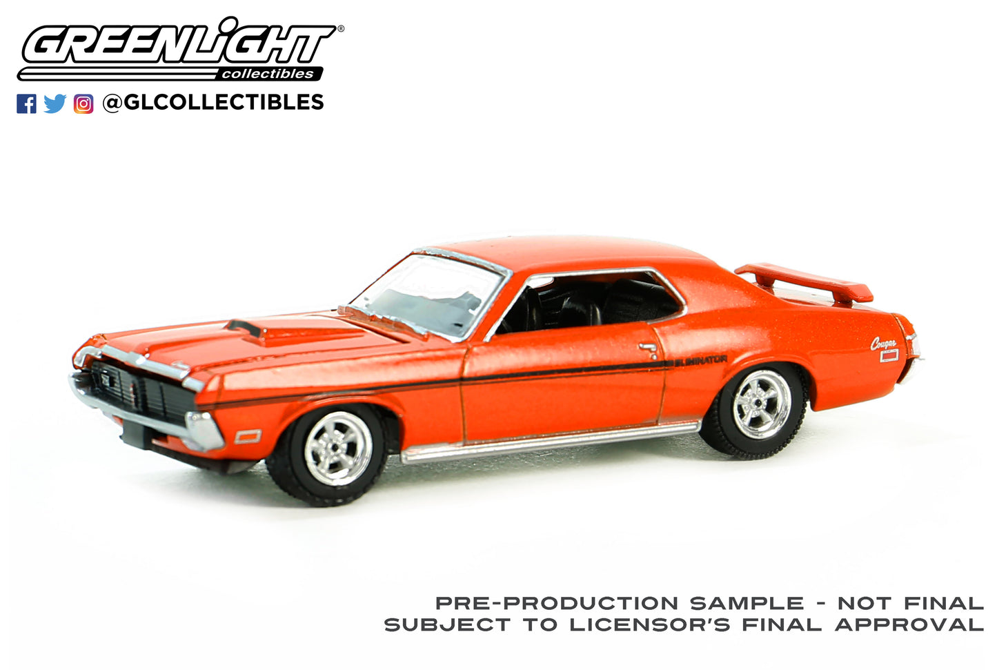 GreenLight 1:64 GreenLight Muscle Series 28 - 1969 Mercury Cougar Eliminator – Competition Orange 13350-A