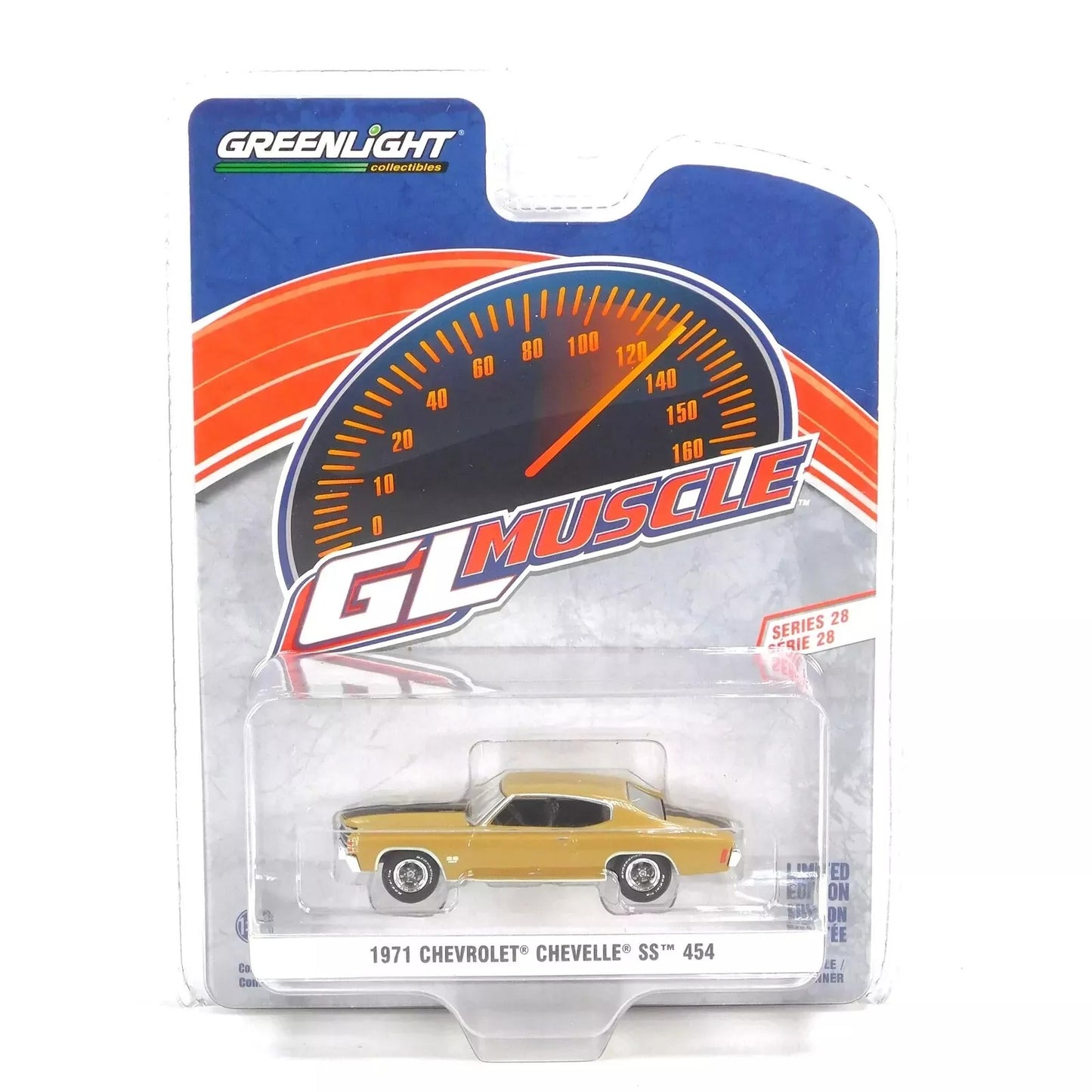 GreenLight 1:64 GreenLight Muscle Series 28 - 1971 Chevrolet Chevelle SS 454 – Placer Gold 13350-C