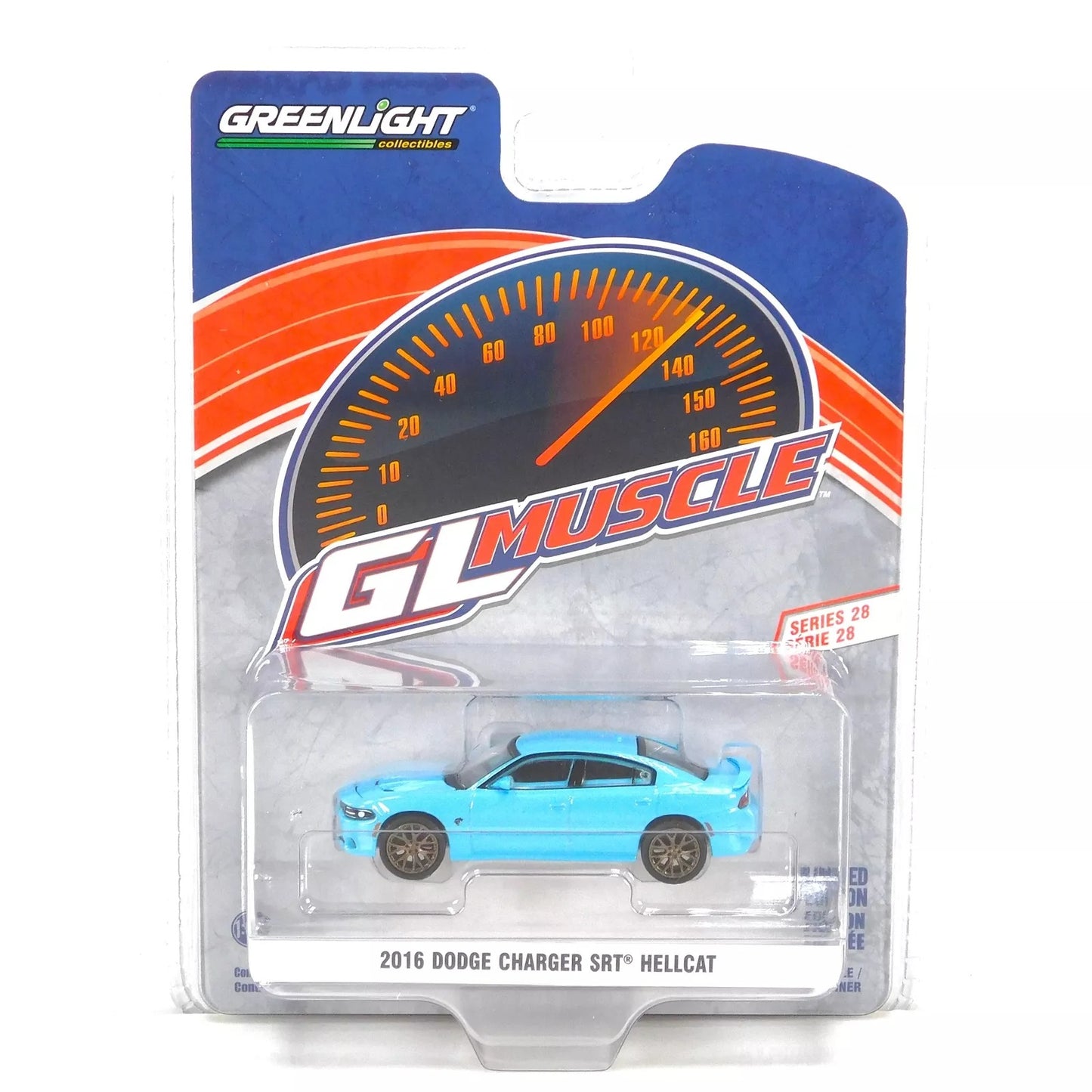 GreenLight 1:64 GreenLight Muscle Series 28 - 2016 Dodge Charger SRT Hellcat – B5 Blue 13350-D
