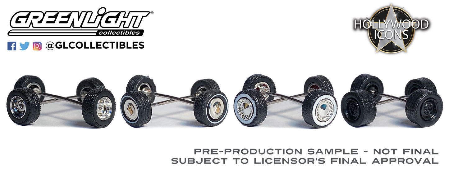GreenLight 1:64 Auto Body Shop - Wheel & Tire Packs Series 8 - Hollywood Icons #2 16190-C