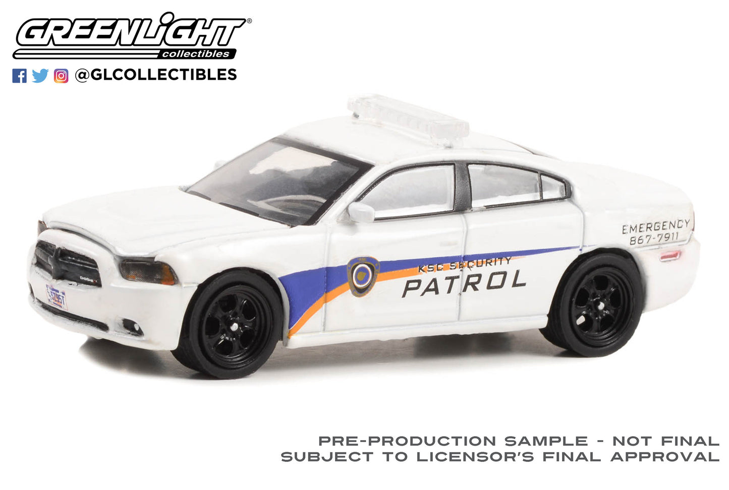 GreenLight 1:64 2014 Dodge Charger - Kennedy Space Center (KSC) Security Patrol (Hobby Exclusive) 30286