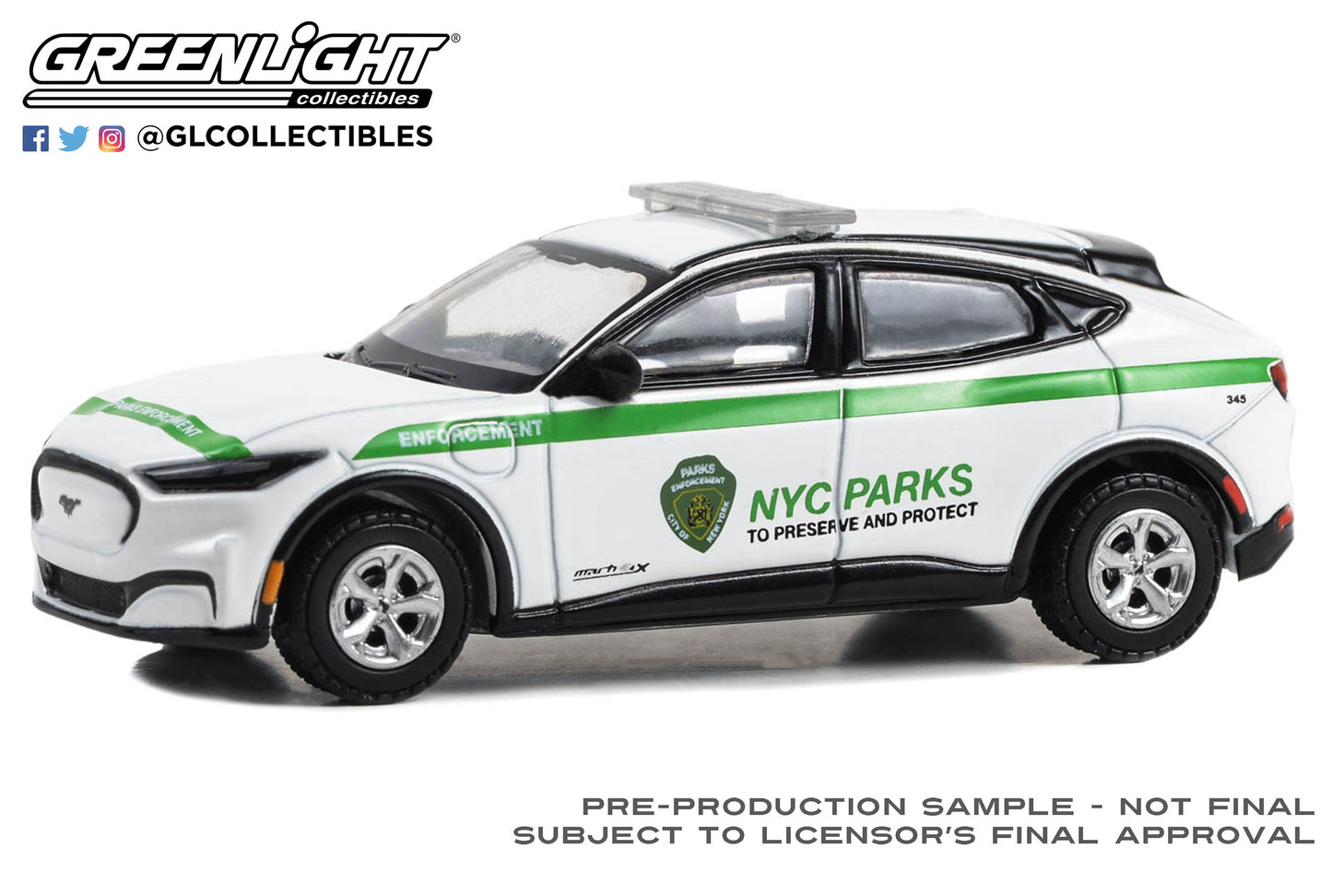 GreenLight 1:64 2023 Ford Mustang Mach-E Select - New York City Department of Parks & Recreation 30480
