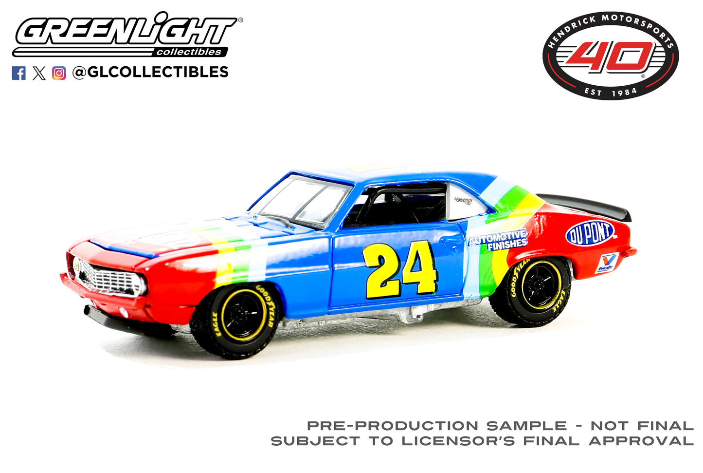 GreenLight 1:64 1969 Chevrolet Camaro - Jeff Gordon / Hendrick Motorsports First Win Tribute - May 29, 1994 - Charlotte, NC (Hobby Exclusive) 30492