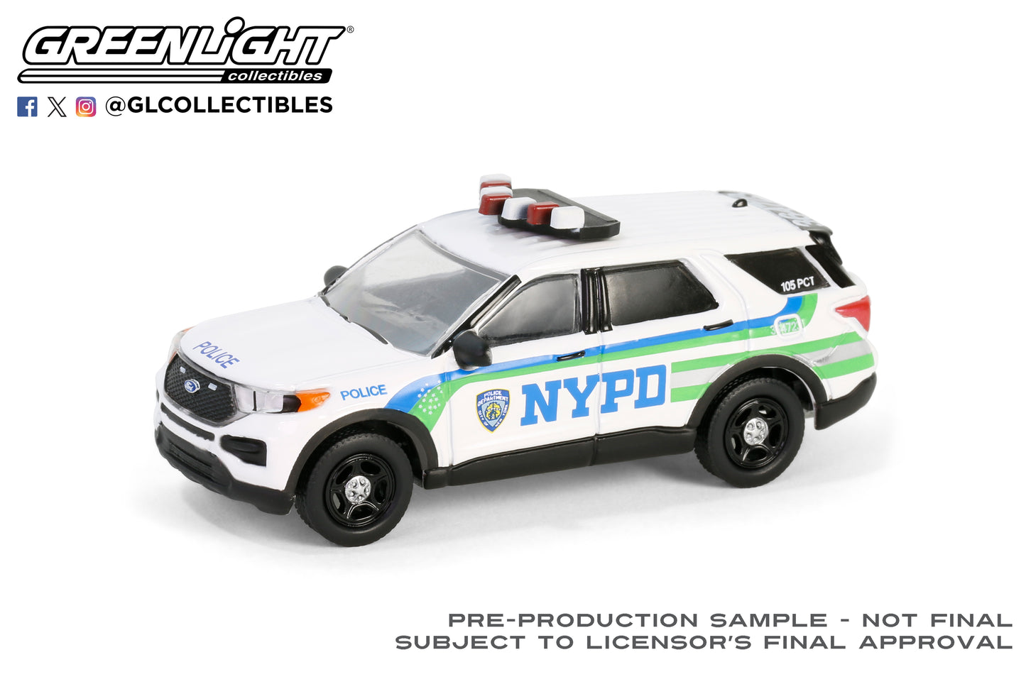 GreenLight 1:64 2023 Ford Police Interceptor Utility - New York City Police Department / NYPD (Hobby Exclusive) 30500