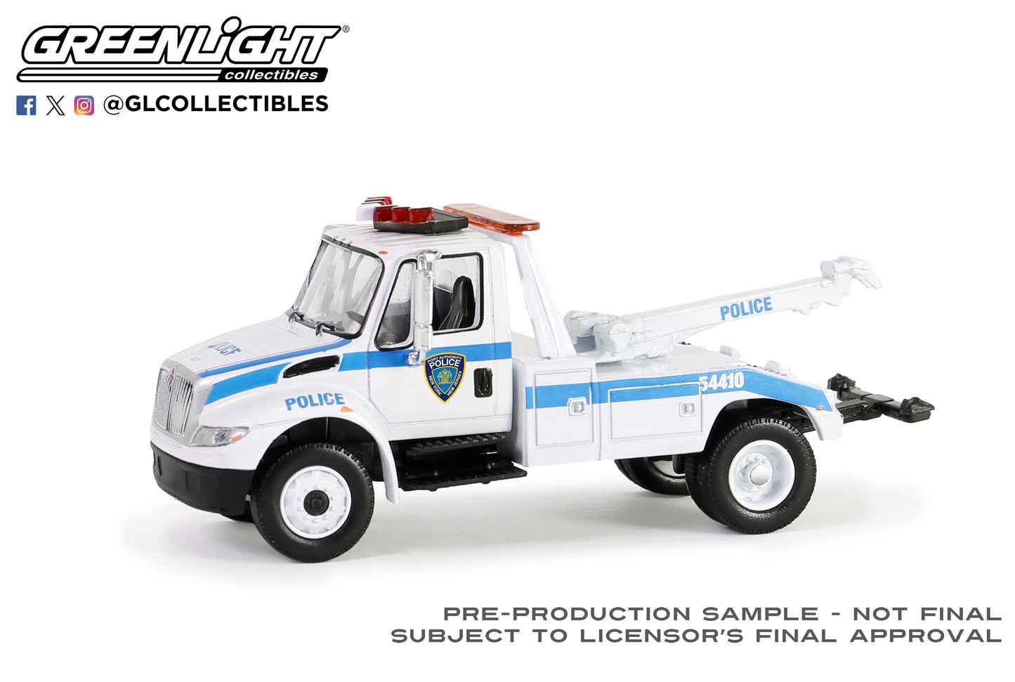 GreenLight 1:64 H.D. Trucks Series 25 - 2019 International Durastar 4400 Tow Truck - Port Authority of New York & New Jersey Police 33250-A