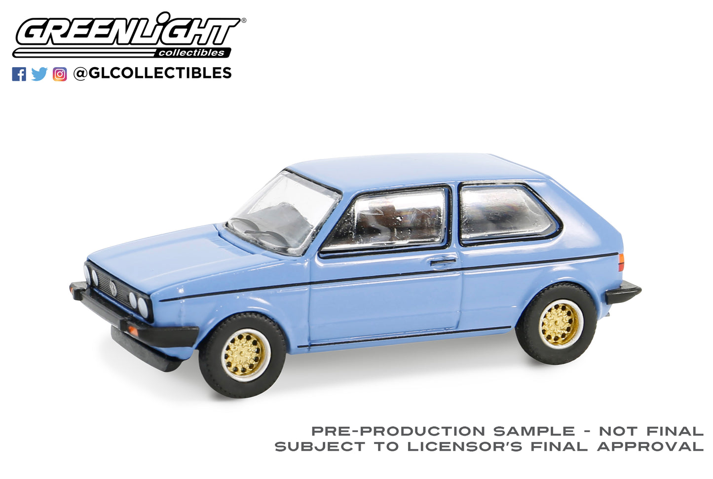 GreenLight 1:64 Club Vee-Dub Series 19 - 1982 Volkswagen Golf – Monaco Blue 36100-F