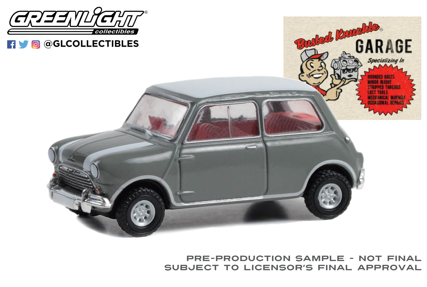 GreenLight 1:64 Busted Knuckle Garage Series 2 - 1965 Austin Cooper S “Busted Knuckle Garage Specializing In…” 39120-E