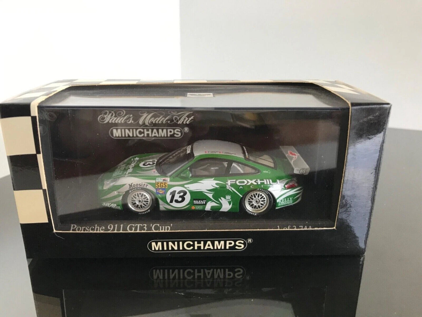 Minichamps 1:43 Porsche 911 GT3 Cawley/Davis/Espenlaub/Foster #13 Team Foxhill Racing 24H Daytona 2004 400046213
