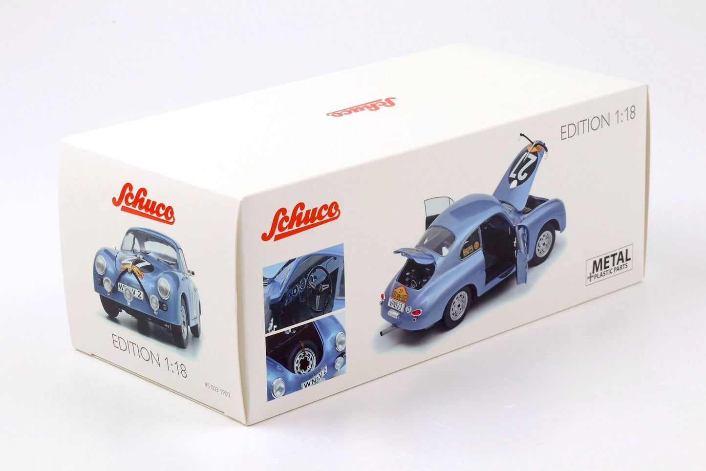 Schuco 1:18 Porsche 356 A Carrera Coupe #27 Robert Buchet/Paul Ernst Strahle Winner Rallye Liege - Rome - Liege 1959 450031900