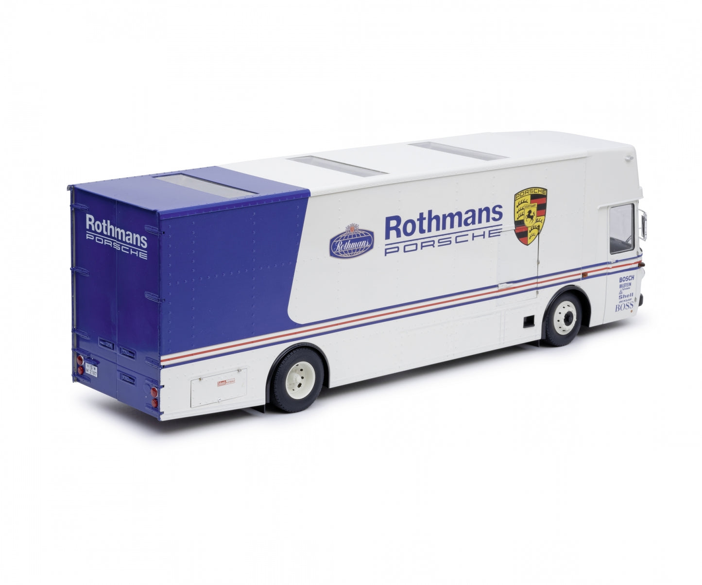 Schuco 1:18 Mercedes-Benz O317 transport Team LKW Porsche Rothmans 1984 450032800