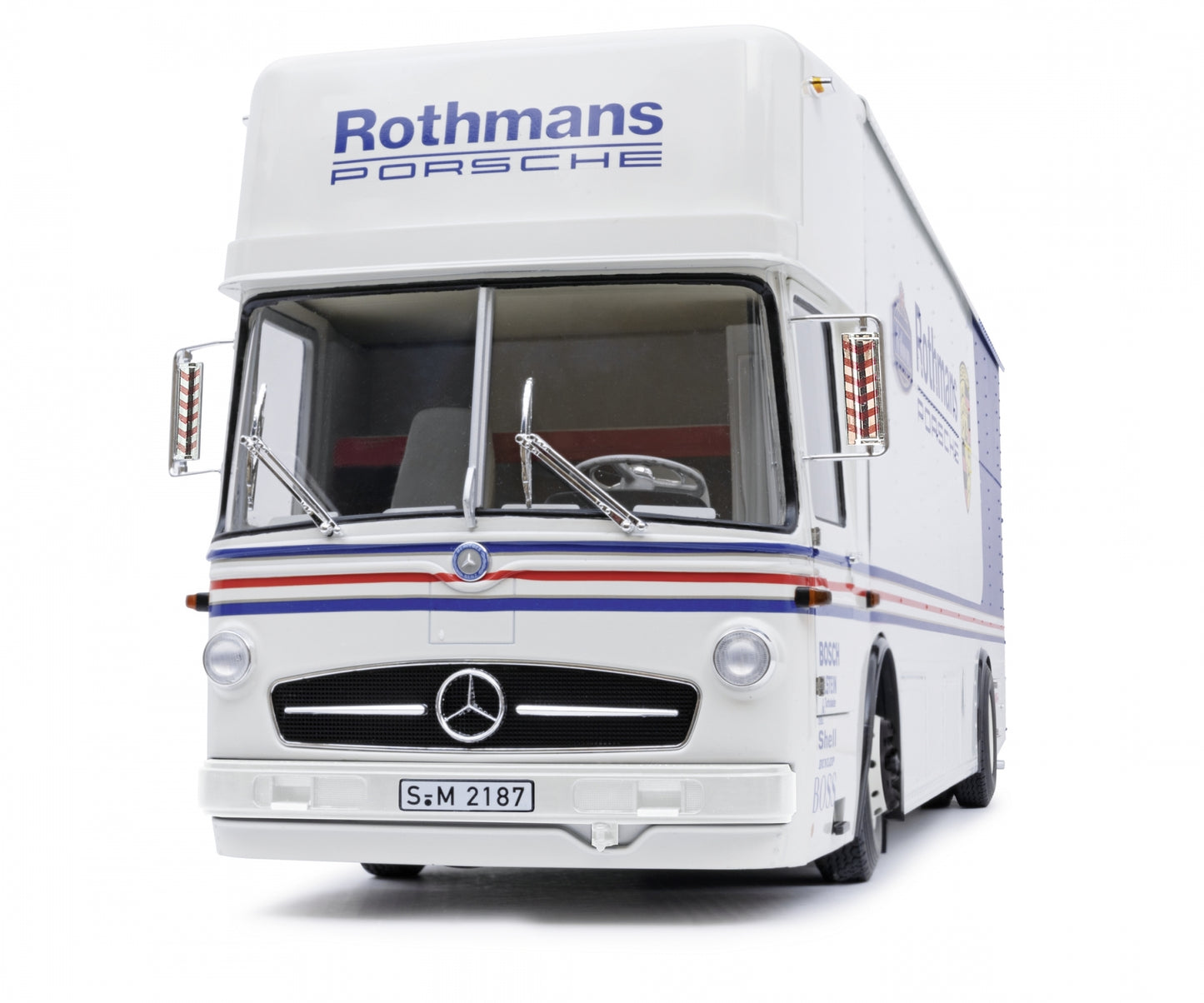Schuco 1:18 Mercedes-Benz O317 transport Team LKW Porsche Rothmans 1984 450032800
