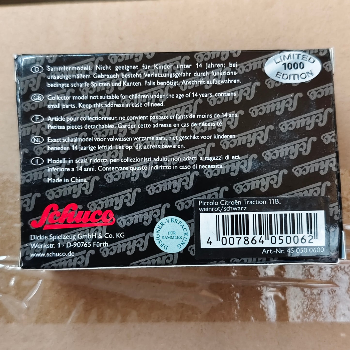Schuco 1:90 Piccolo Citroen Traction 11B 450500600