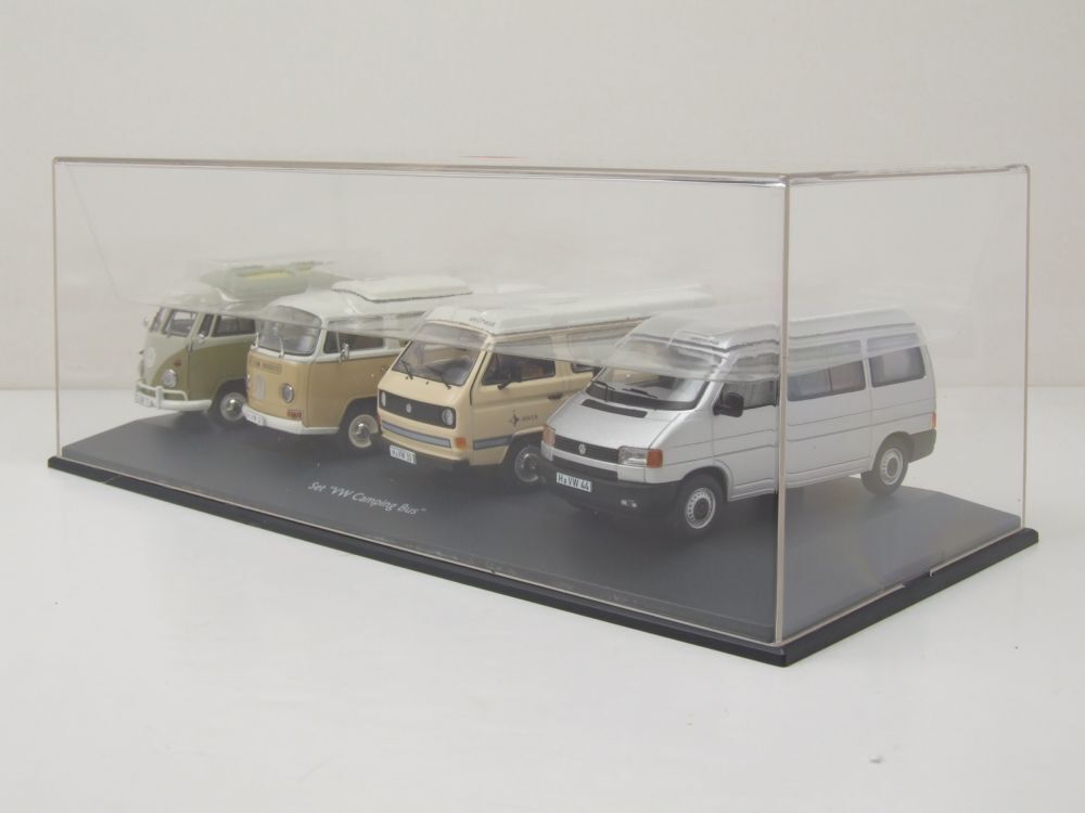 Schuco 1:43 Volkswagen T1B T2A T3A T4A Camping Bus Set Camper 450359100