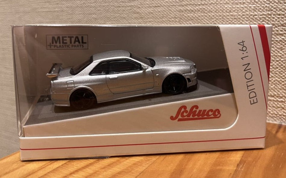 Schuco 1:64 Nissan GT-R R34 Z-tune Nismo Silver 452033800