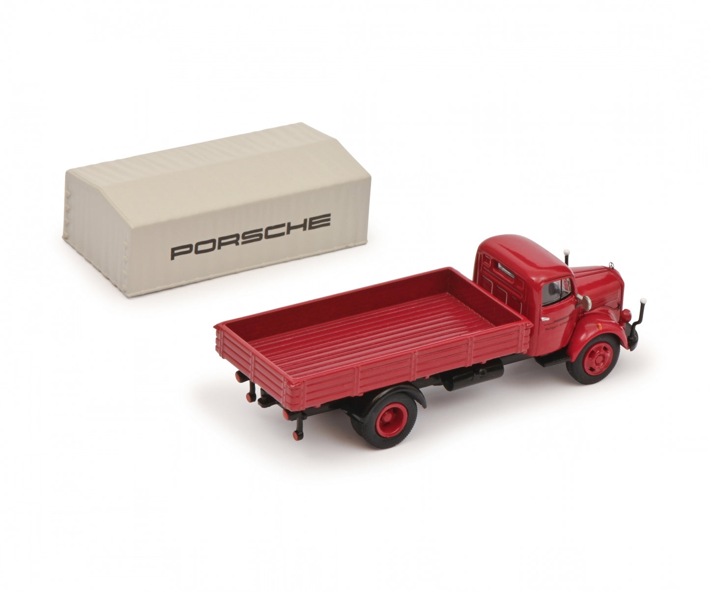 Schuco 1:87 Mercedes-Benz L3500 flatbed truck with tarpaulin PORSCHE 452667800