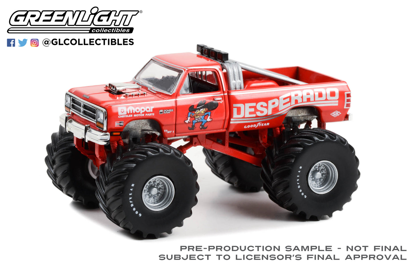 GreenLight 1:64 Kings of Crunch Series 12 - Desperado - 1988 Dodge Ram W350 LE 49120-B