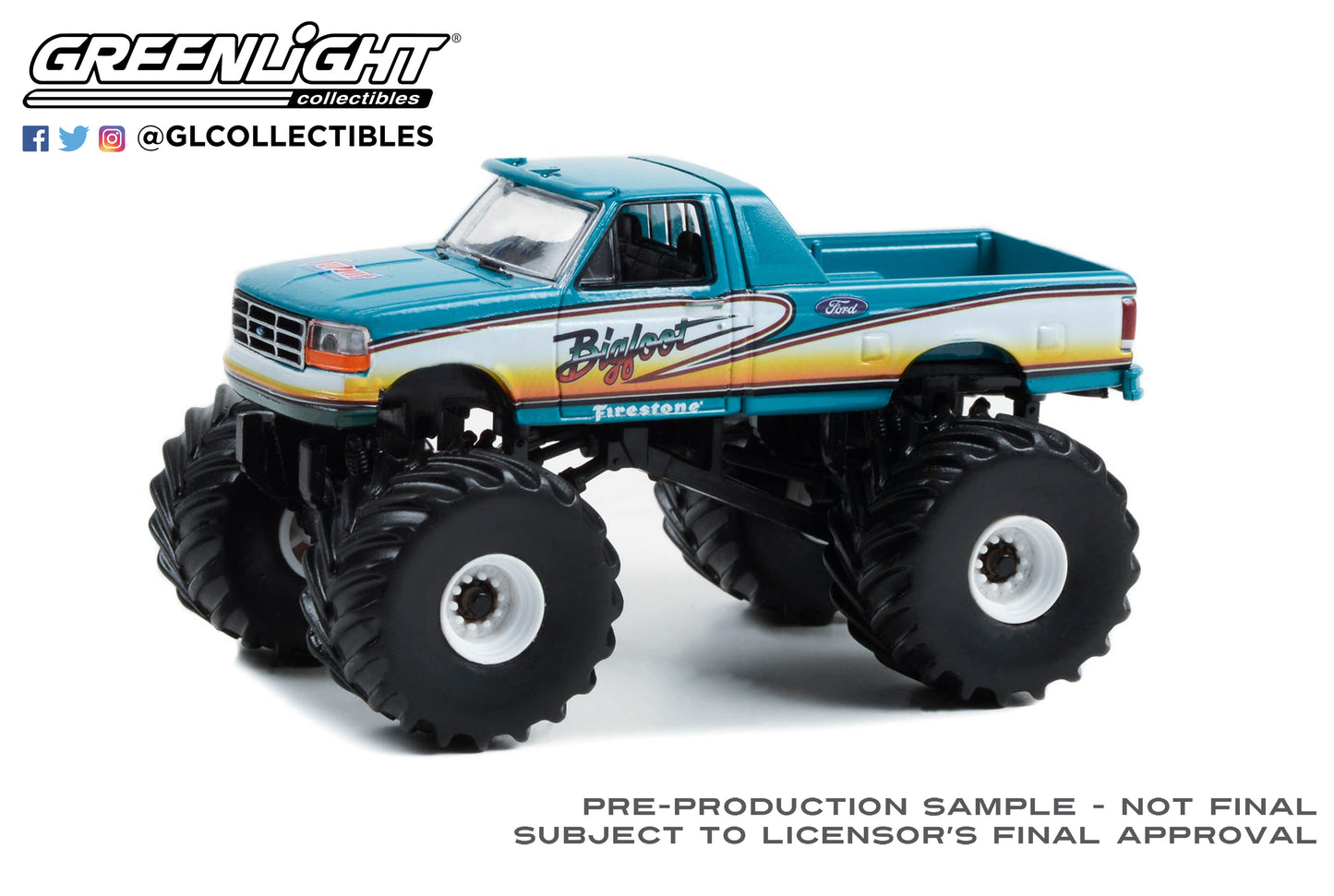 GreenLight 1:64 Kings of Crunch Series 12 - Bigfoot #11 - 1993 Ford F-250 Monster Truck 49120-C