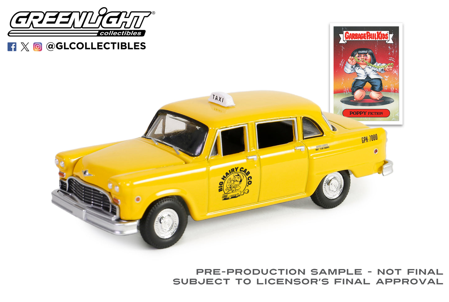 GreenLight 1:64 Garbage Pail Kids Series 6 - Poppy Fiction - 1977 Checker Taxicab 54100-A