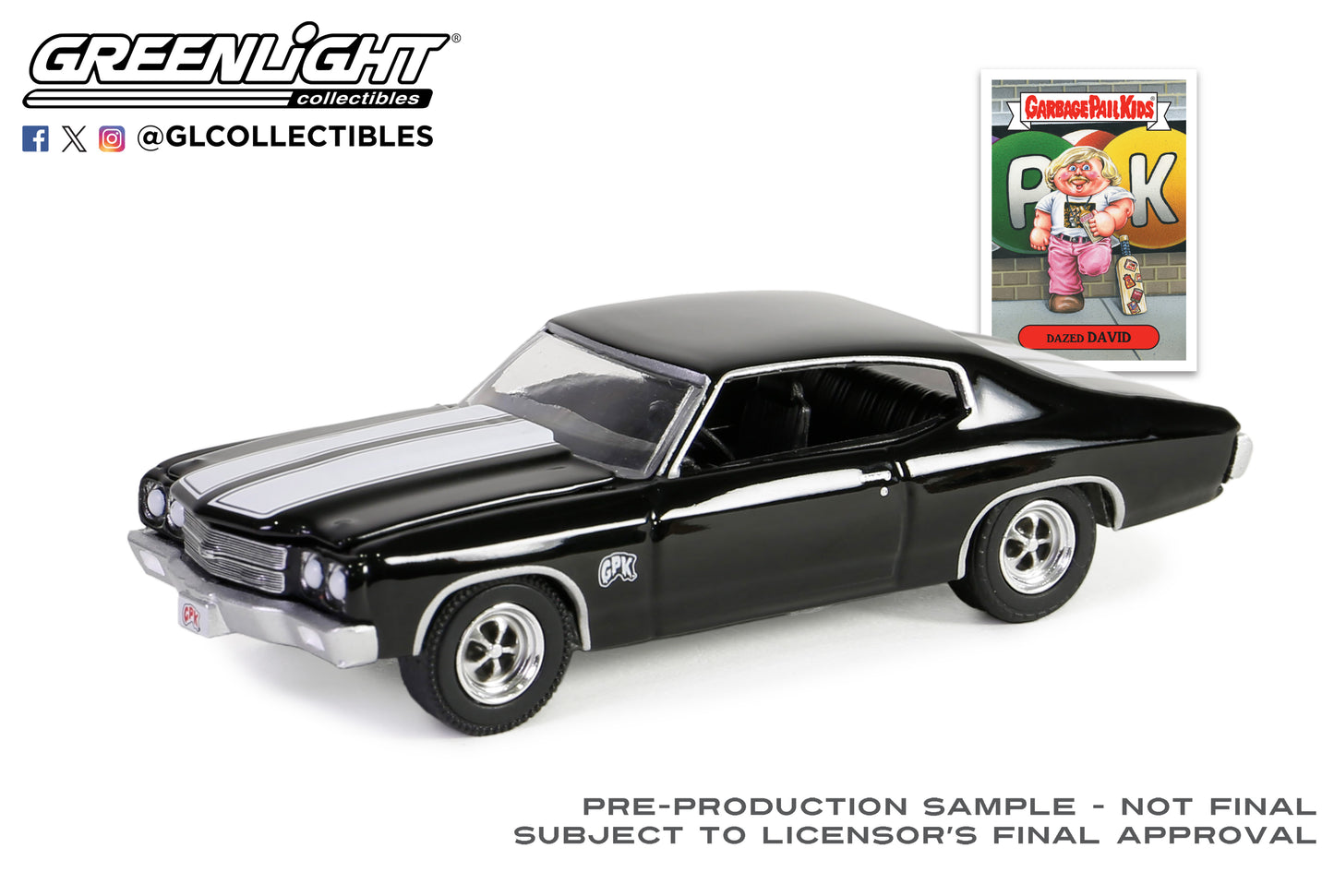 GreenLight 1:64 Garbage Pail Kids Series 6 - Dazed David - 1970 Chevrolet Chevelle 54100-B