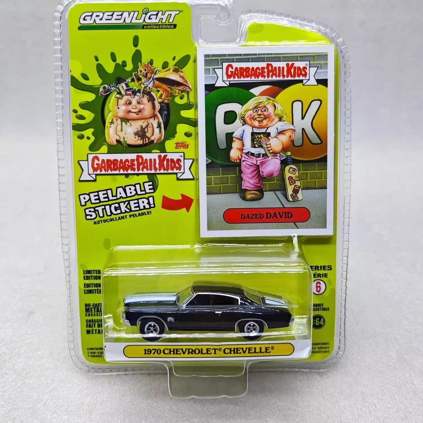 GreenLight 1:64 Garbage Pail Kids Series 6 - Dazed David - 1970 Chevrolet Chevelle 54100-B