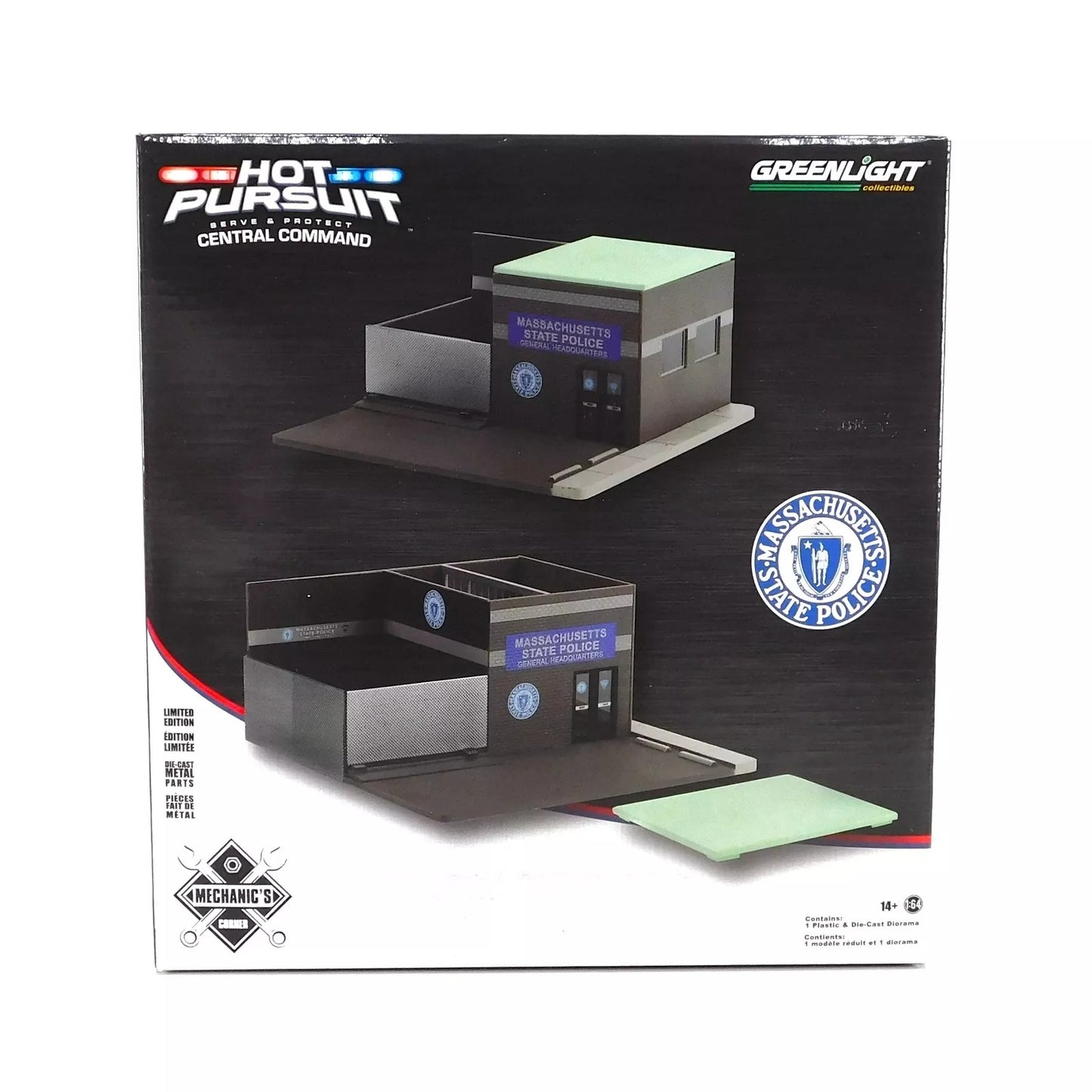 GreenLight 1:64 Mechanic s Corner Series 10 - Hot Pursuit Central Command - Massachusetts State Police 57101