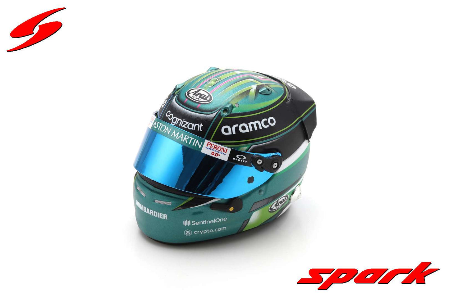 Spark 1:5 Jessica Hawkins - Aston Martin Aramco Cognizant - Debut F1 Test 2023 (Bell) Helmet 5HF133