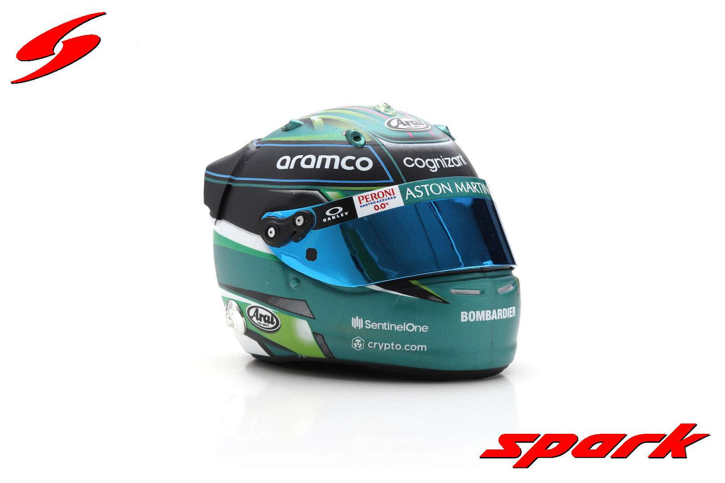 Spark 1:5 Jessica Hawkins - Aston Martin Aramco Cognizant - Debut F1 Test 2023 (Bell) Helmet 5HF133