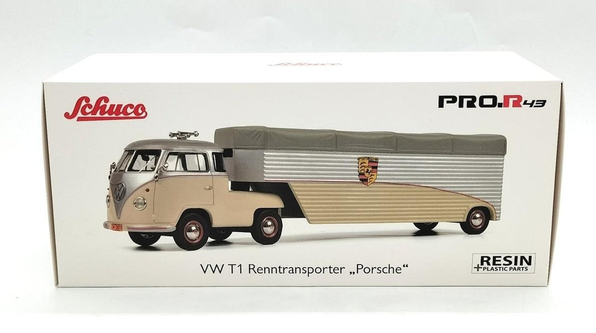 Schuco 1:43 VW Volkswagen T1 Bulli Porsche Race Transporter 1965 450909300