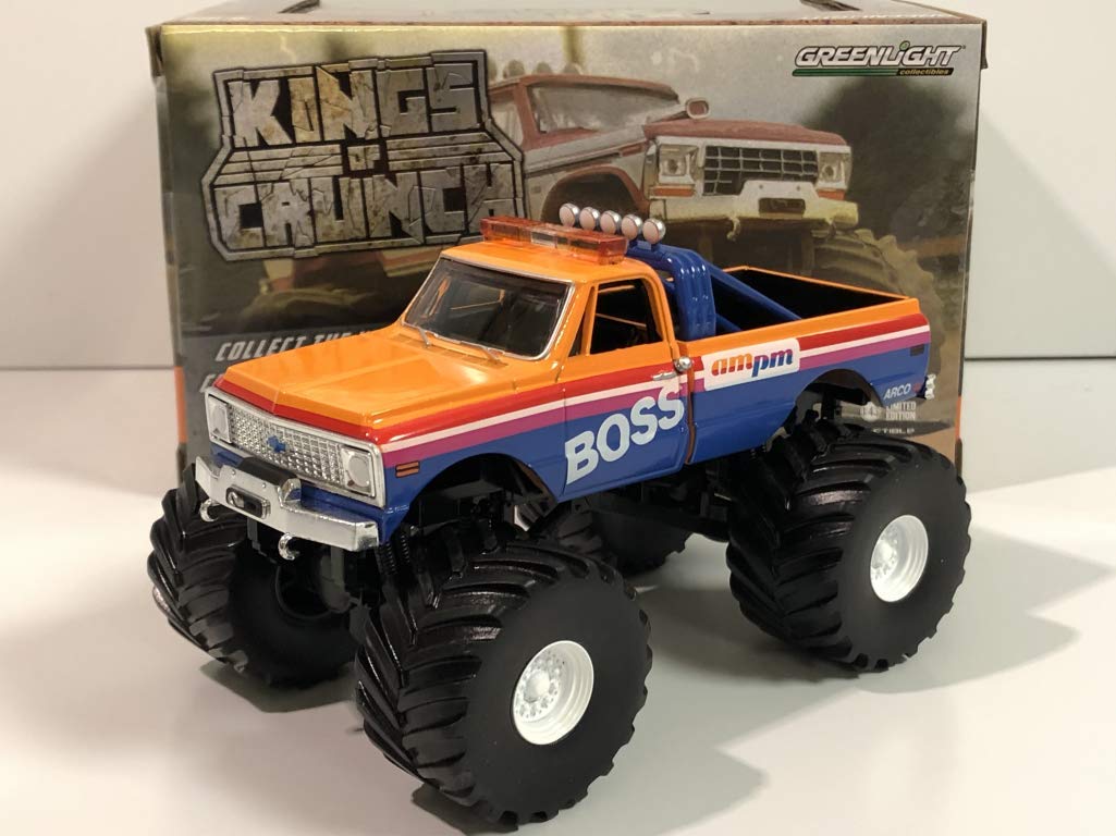 GreenLight 1:43 Kings of Crunch - AM/PM Boss - 1972 Chevrolet K-10 Monster Truck (with 66-Inch Tires) 88021
