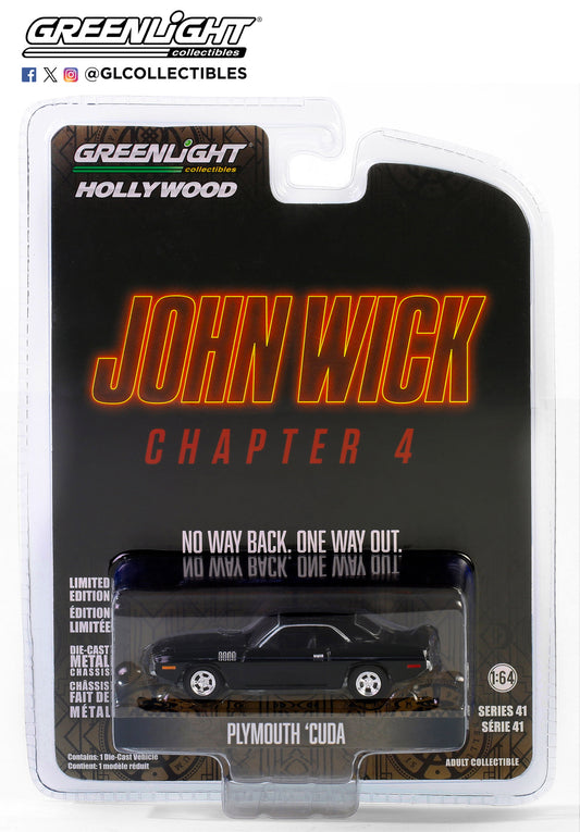 GreenLight 1:64 Hollywood Series 41 - John Wick: Chapter 4 (2023) - Plymouth Cuda 62020-F