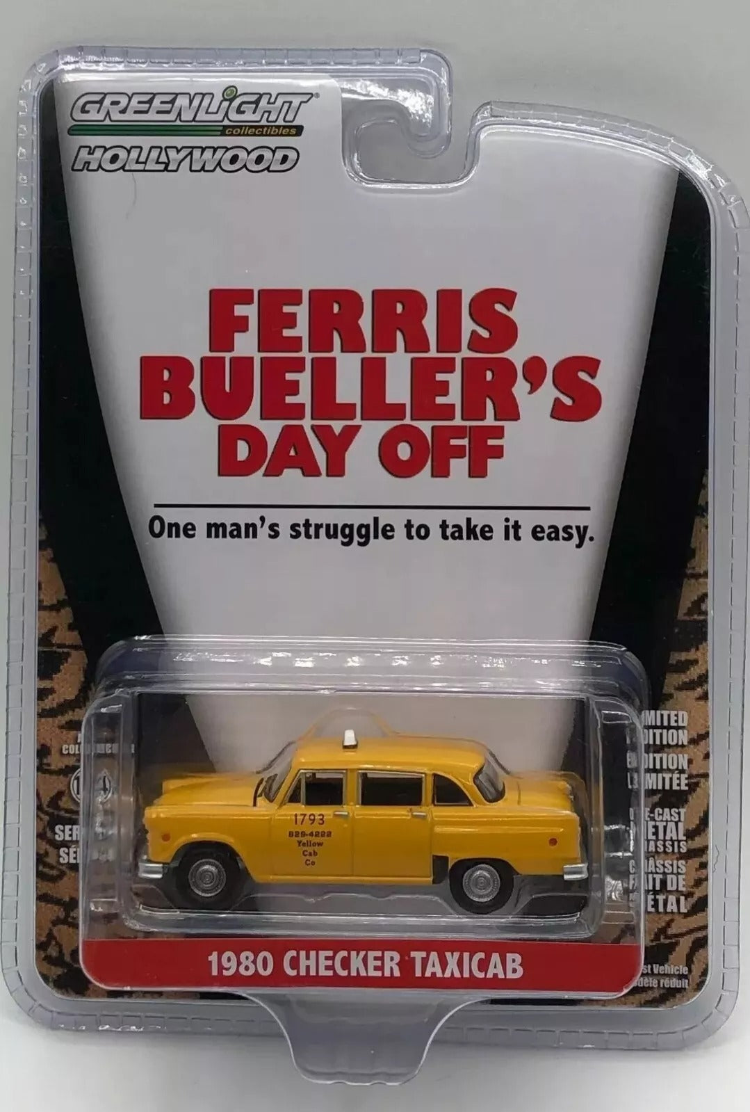 GreenLight 1:64 Hollywood Series 42 - Ferris Bueller s Day Off (1986) - 1980 Checker Taxicab Yellow Cab #1793 62030-C