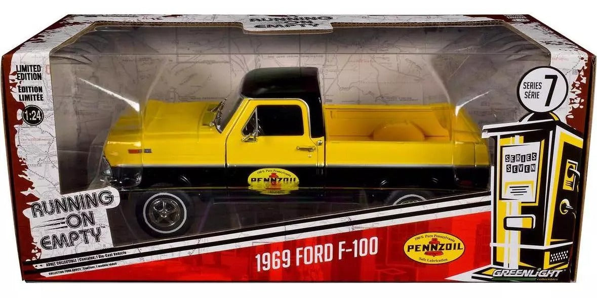 GreenLight 1:24 Running on Empty - 1969 Ford F-100 – Pennzoil 85082