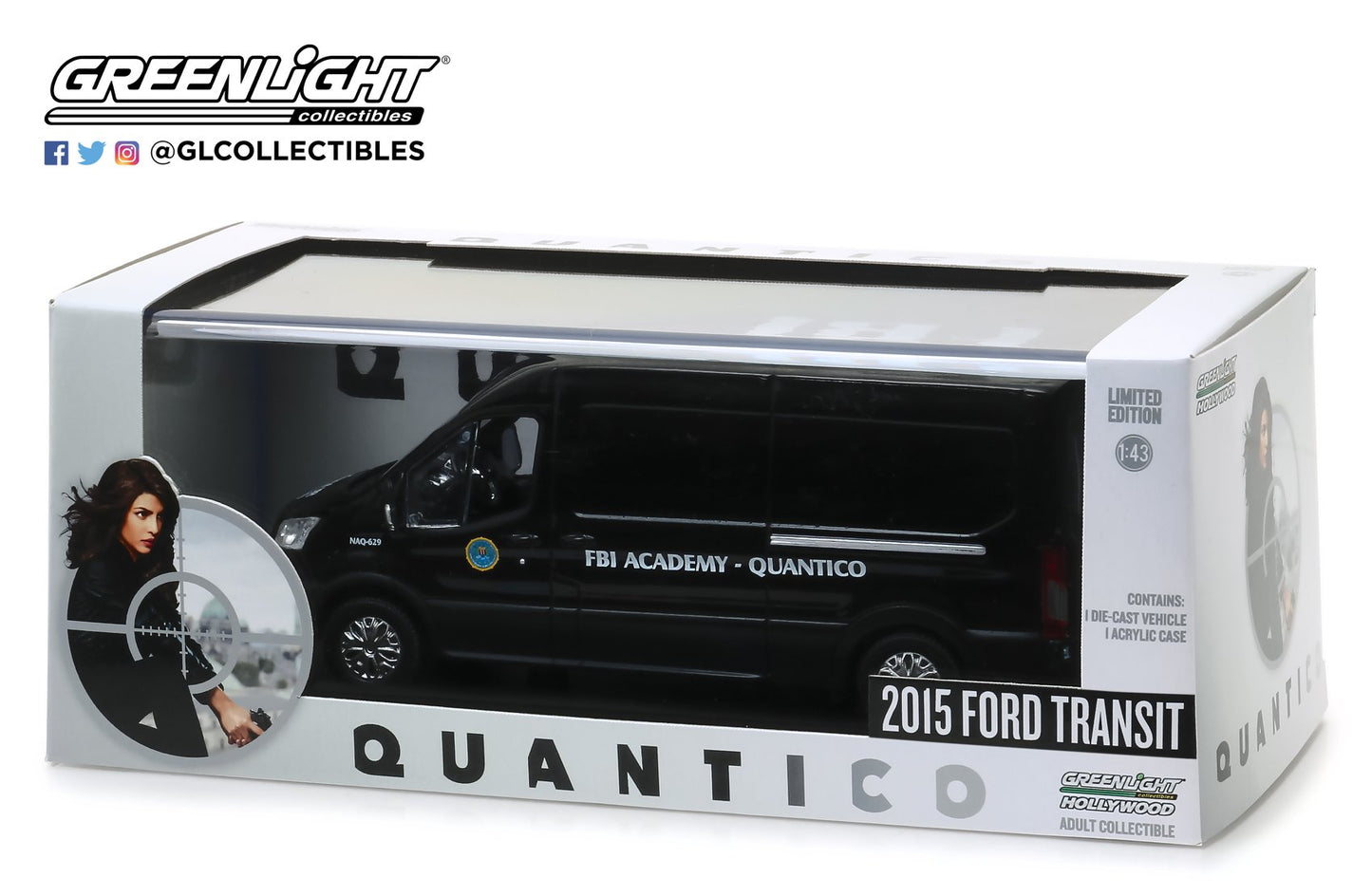 GreenLight 1:43 Quantico (2015-18 TV Series) - 2015 Ford Transit FBI Academy Quantico 86157
