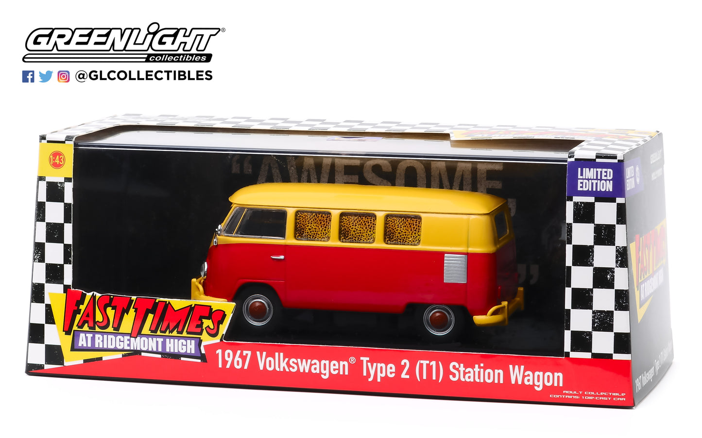 GreenLight 1:43 Fast Times at Ridgemont High (1982) - 1967 Volkswagen Type 2 (T1) Station Wagon 86554