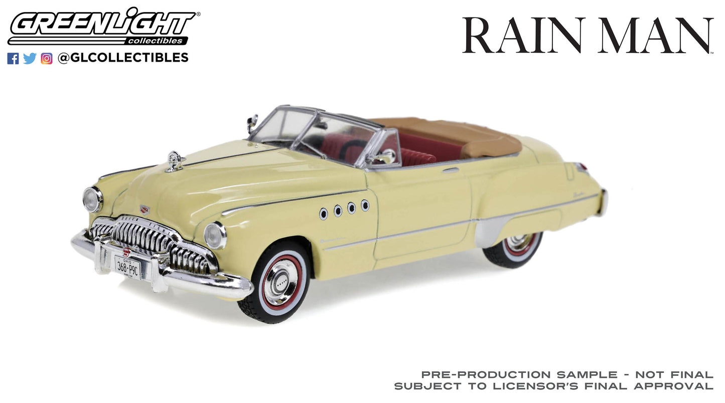 GreenLight 1:43 Rain Man (1988) - Charlie Babbitt's 1949 Buick Roadmaster Convertible 86618
