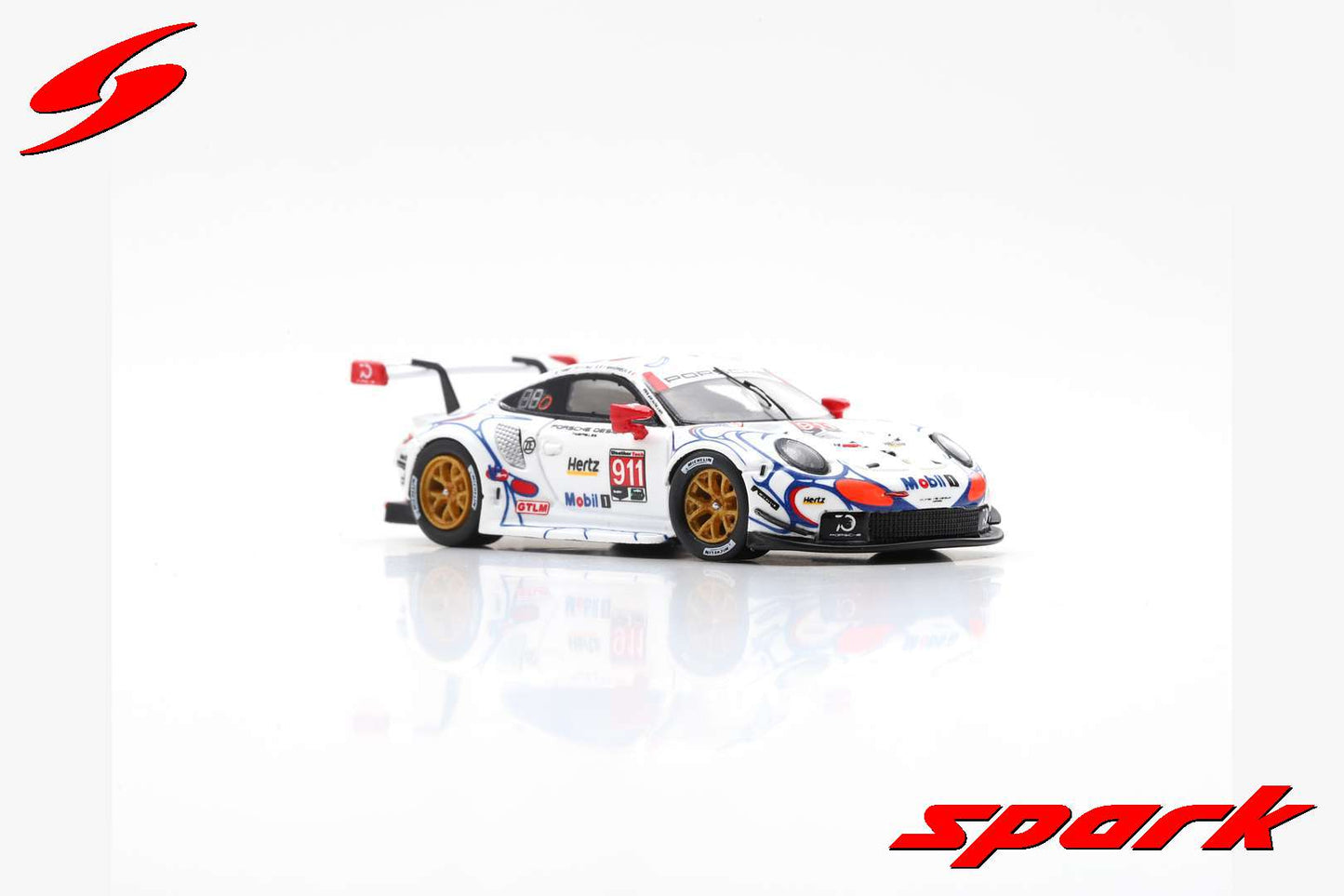 Spark 1:87 Porsche 911 RSR #911 Porsche GT Team Winner GTLM class Petit Le Mans 2018 P.Pilet - N.Tandy - F.Makowiecki 87S147