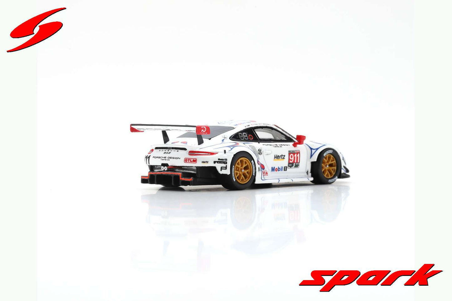Spark 1:87 Porsche 911 RSR #911 Porsche GT Team Winner GTLM class Petit Le Mans 2018 P.Pilet - N.Tandy - F.Makowiecki 87S147