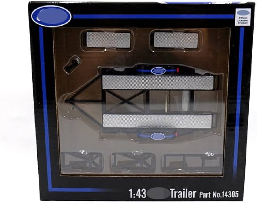 GMP 1:43 GMP Tandem Car Trailer with Tire Rack - Ford GMP-14305
