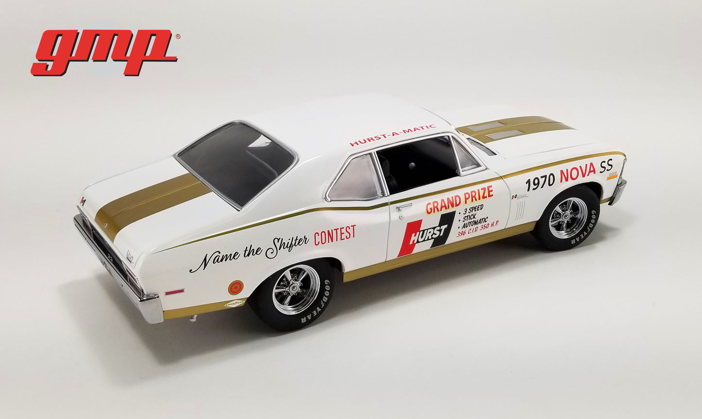 GMP 1:18 1970 Chevrolet Nova SS 54th International 500 Mile Sweepstakes Hurst Performance Grand Prize Car GMP-18982