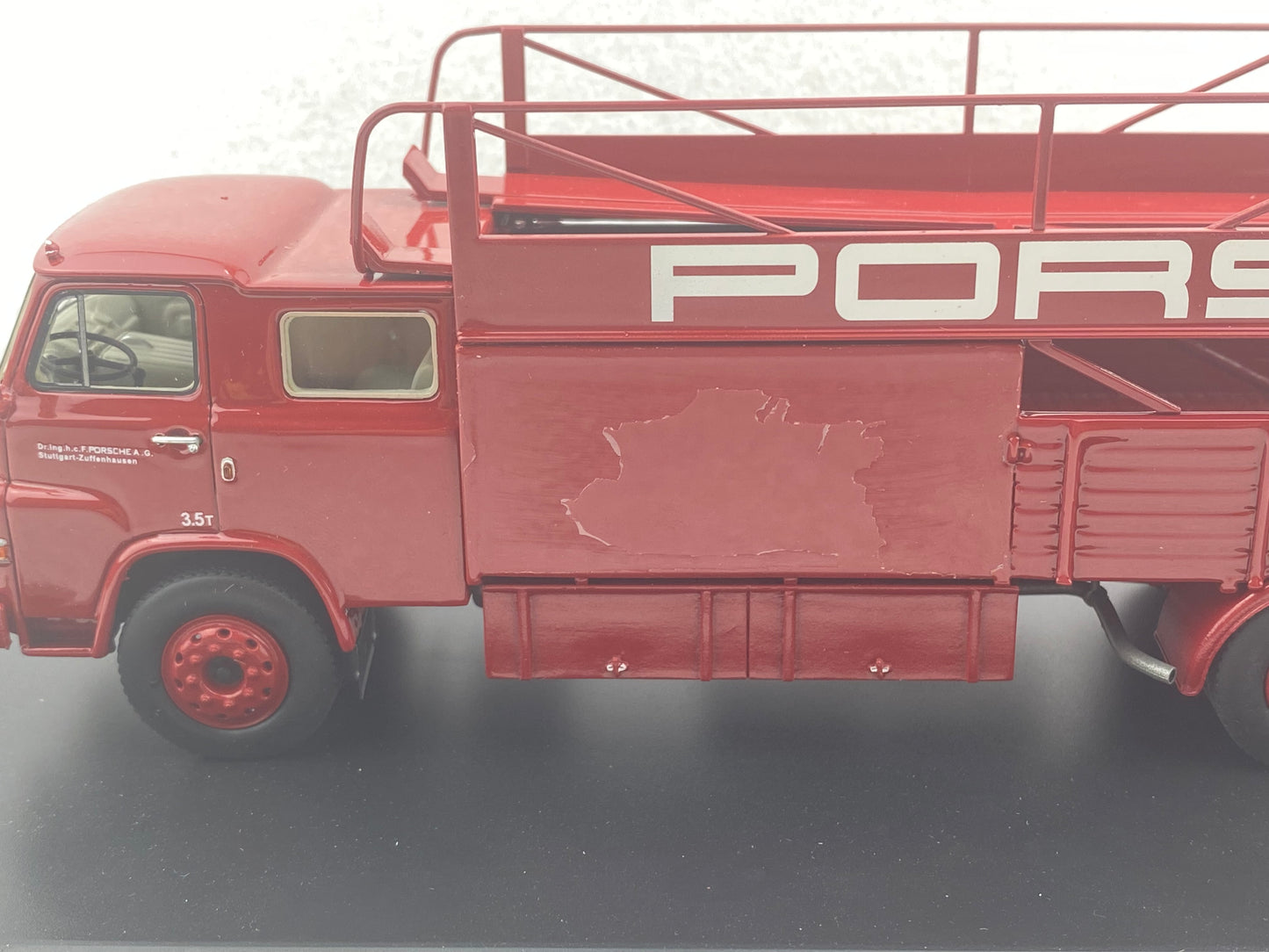 Schuco 1:43 MAN 635 Porsche Race Truck Red 450894400 (Clearance Final Sale)