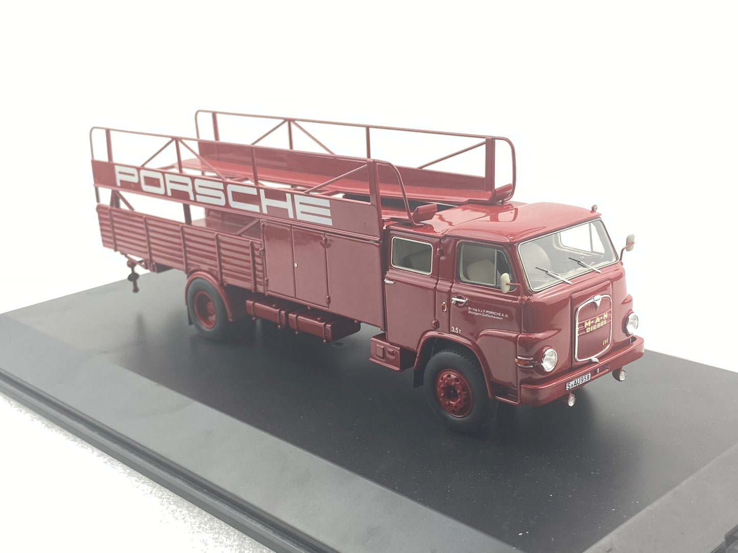 Schuco 1:43 MAN 635 Porsche Race Truck Red 450894400 (Clearance Final Sale)