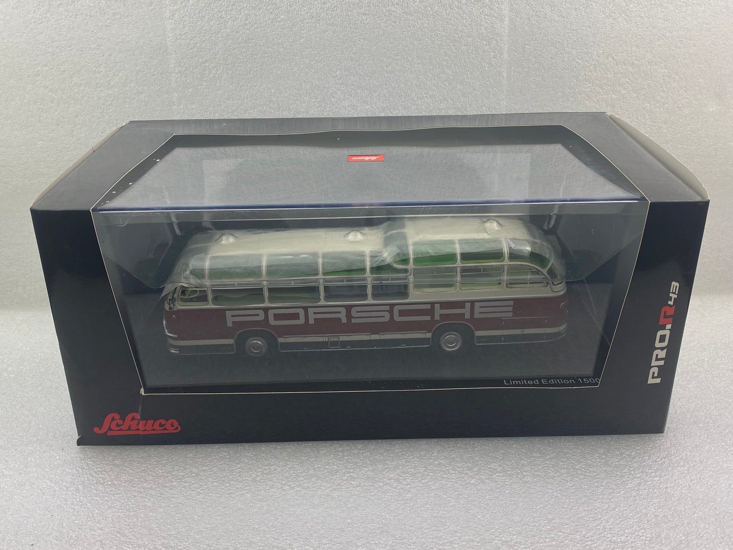 Schuco 1:43 Auwarter Neoplan FH 11 Porsche Racing Service Bus 450896600 (Clearance Final Sale)