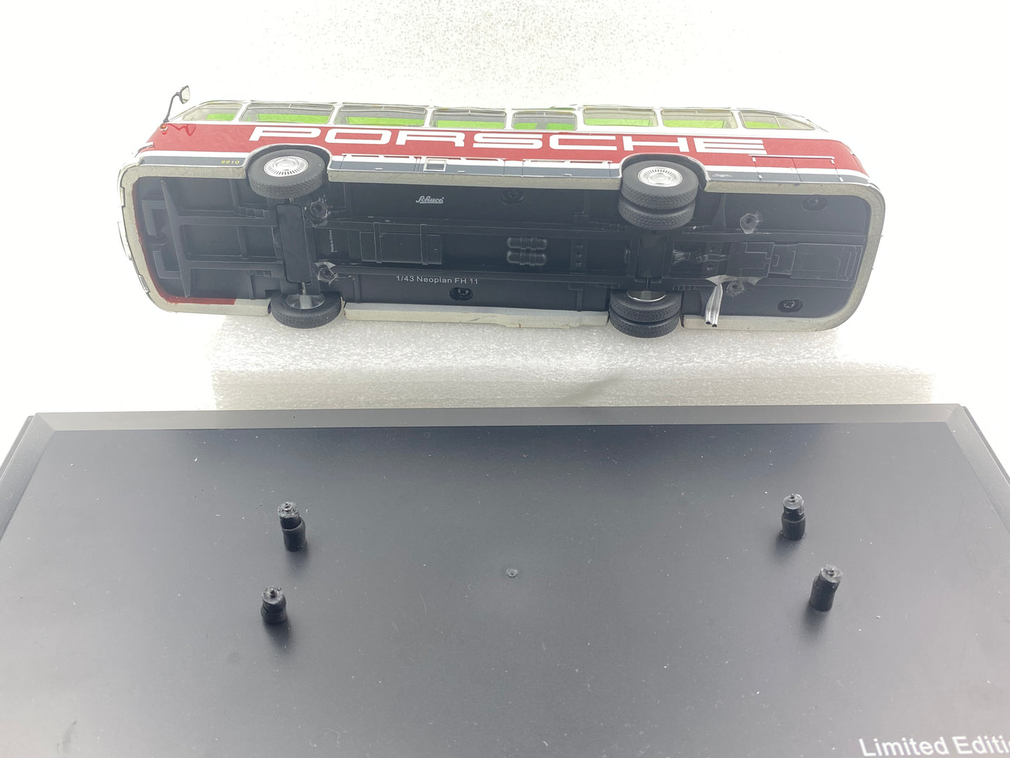 Schuco 1:43 Auwarter Neoplan FH 11 Porsche Racing Service Bus 450896600 (Clearance Final Sale)