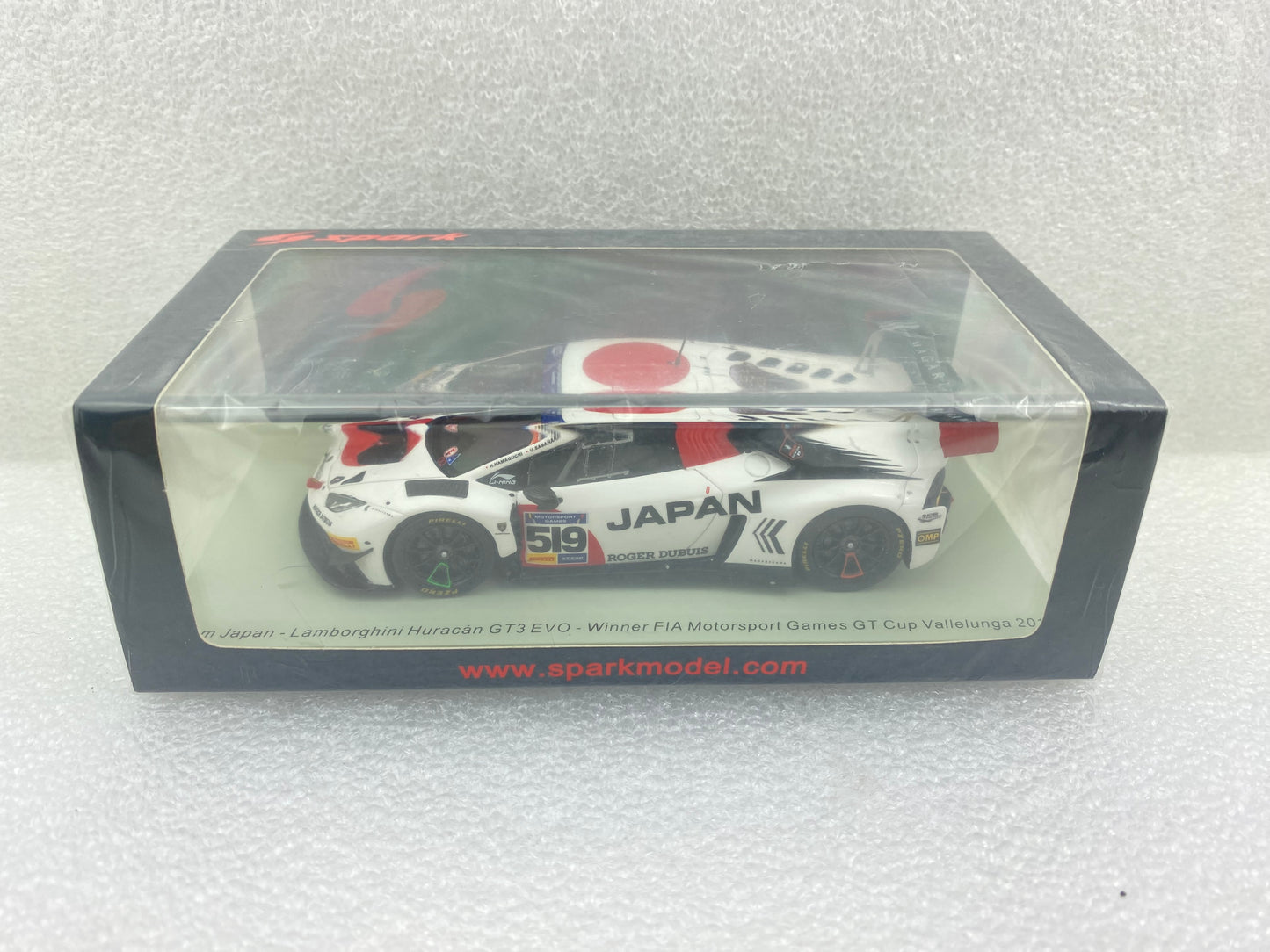 Spark 1:43 Lamborghini Huracan GT3 EVO #519 Team Japan Winner FIA Motorsport Games GT Cup Vallelunga 2019 H.Hamaguchi - U.Sasahara S9607