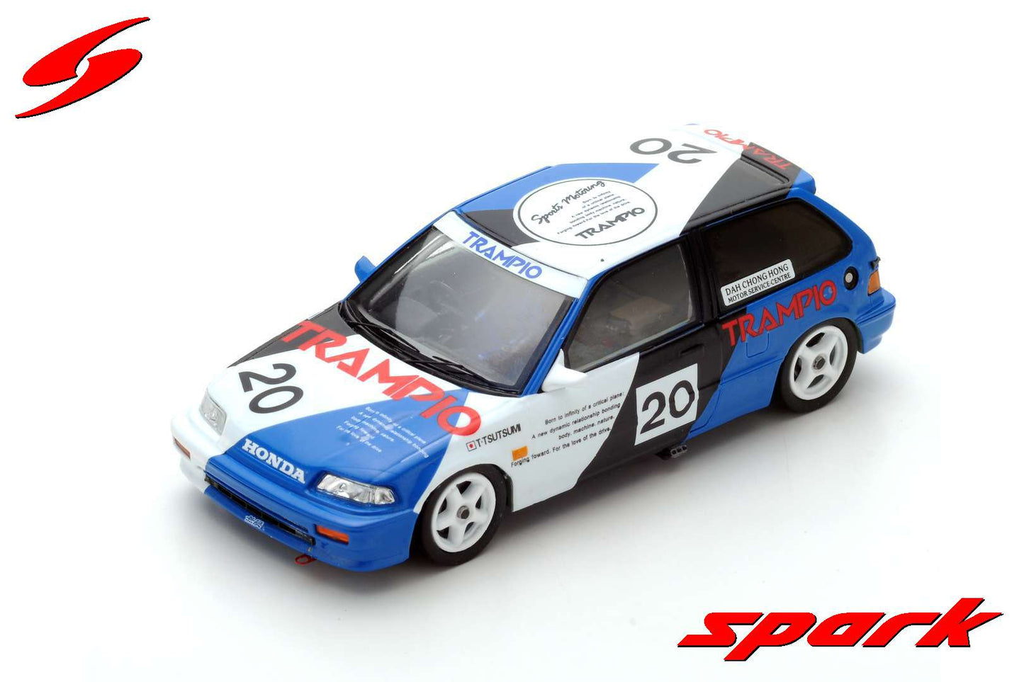Spark 1:43 Honda Civic EF3 #20 Tomohiko Tsutsumi 3rd Grp3 Macau Guia Race 1990 SA132