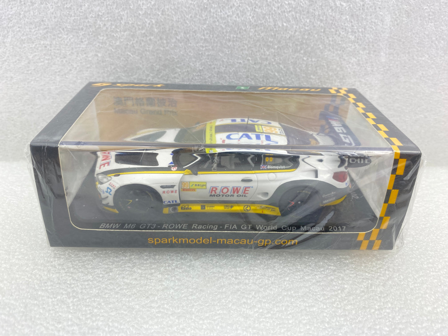 Spark 1:43 BMW M6 GT3 #99 Tom Blomqvist ROWE Racing FIA GT World Cup Macau 2017 SA148