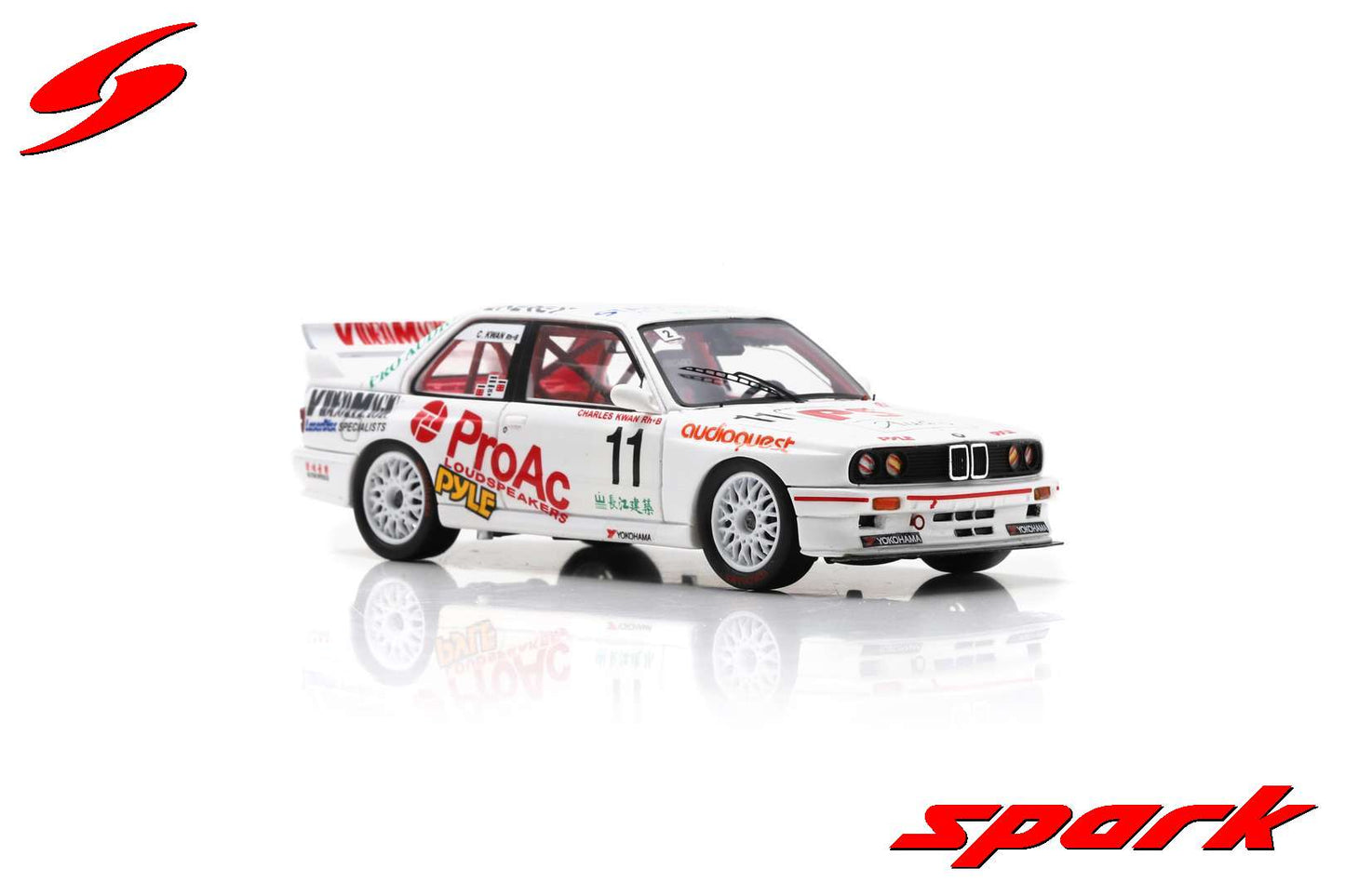 Spark 1:43 BMW E30 M3 ProAC Winner Macau Guia 1993 #11 Charles Kwan SA246