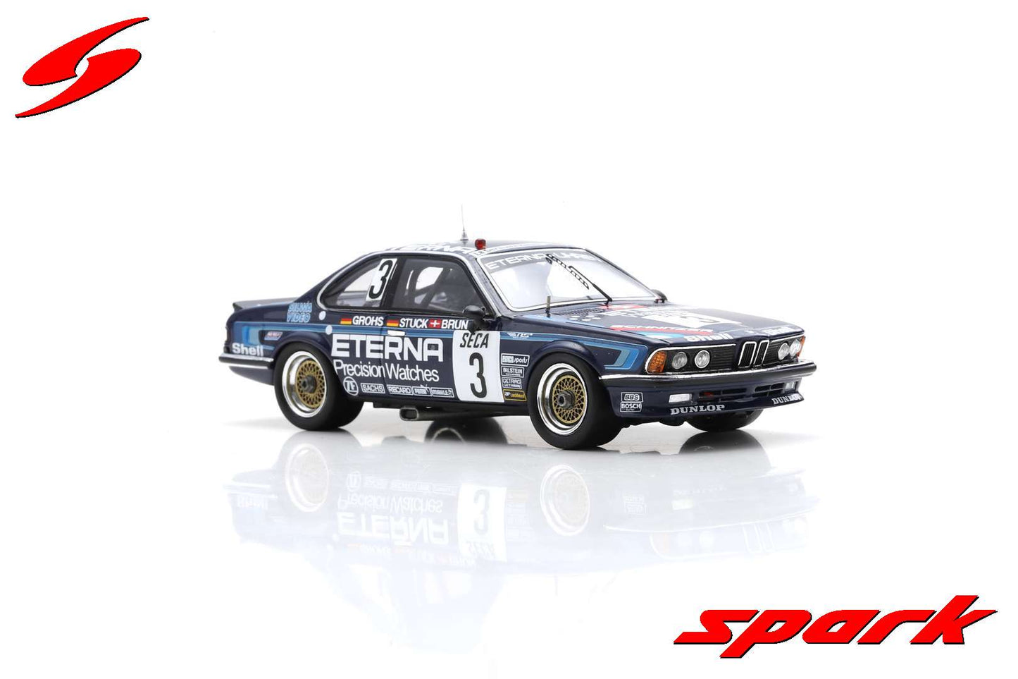 Spark 1:43 BMW 635 Csi No.3 24H Spa 1983 H-J.Stuck - W.Brun - H.Grohs SB653