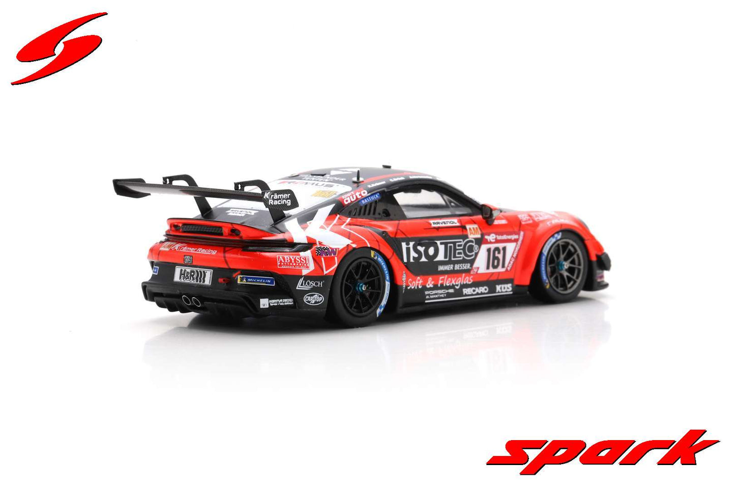 Spark 1:43 Porsche 911 GT3 CUP (992) No.161 KKramer Racing Winner Cup 2 class 24H Nürburgring 2023 K.Kramer - C.Bruck - A.Veremenko - SELV SG909